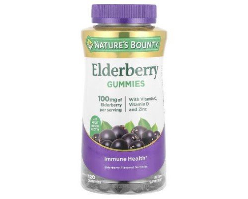 Nature's Bounty, Elderberry Gummies, 120 Gummies