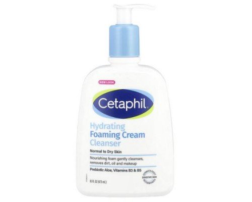 Cetaphil, Hydrating Foaming Cream Cleanser, 16 fl oz (473 ml)