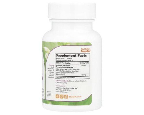 Zahler, Berberine, 10 Capsules (Discontinued Item)
