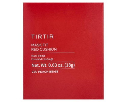 TIRTIR, Mask Fit Red Cushion, 22C Peach Beige, 0.63 oz (18 g)