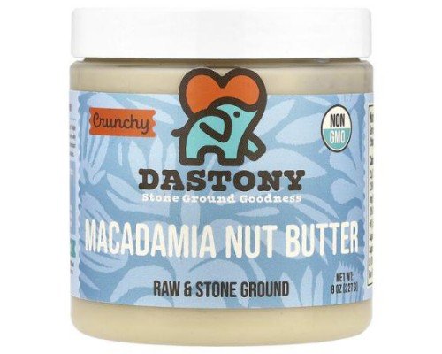 Dastony, Macadamia Nut Butter, Crunchy, 8 oz (227 g)