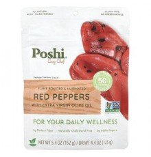 Poshi, Easy Chef, Red Peppers With Extra Virgin Olive Oil, 5.4 oz (152 g)