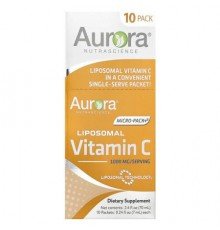 Aurora Nutrascience, Micro-Pack+®, Liposomal Vitamin C, 10 Packets, 0.24 fl oz (7 ml) Each