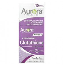 Aurora Nutrascience, Micro-Pack+®, Liposomal Glutathione , 10 Packets, 0.46 fl oz (13.5 ml) Each