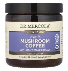 Dr. Mercola, Organic Mushroom Coffee with Lion's Mane Extract, Instant , 3.88 oz (110 g)