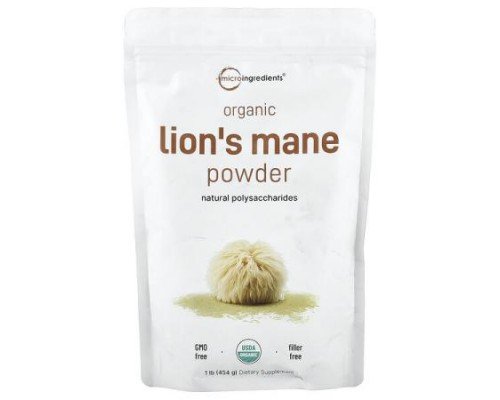 Micro Ingredients, Organic Lion's Mane Powder, 1 lb (454 g)