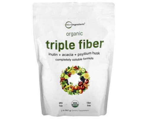 Micro Ingredients, Organic Triple Fiber, 2 lb (907 g)