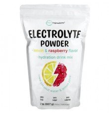 Micro Ingredients, Electrolyte Powder, Lemon & Raspberry, 2 lb (907 g)