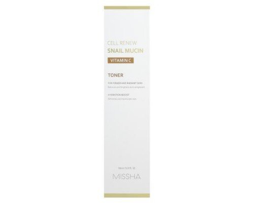 Missha, Cell Renew Snail Mucin, Vitamin C Toner, 5.07 fl oz (150 ml)