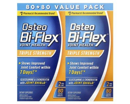 Osteo Bi-Flex, Joint Health, Triple Strength, 2 Pack, 80 Coated Tablets Each