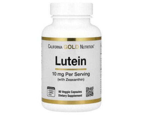 California Gold Nutrition, Lutein, 90 Veggie Capsules