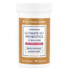 The Vitamin Shoppe, Chewable Ultimate 10+ Probiotics, Fruit Punch , 13 Billion , 30 Chewable Tablets