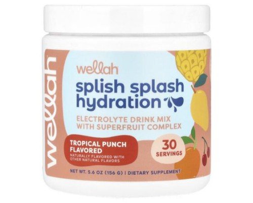 Wellah, Splish Splash Hydration, Tropical Punch, 5.6 oz (156 g)
