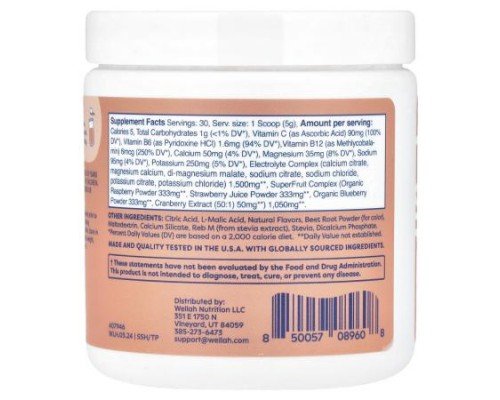 Wellah, Splish Splash Hydration, Tropical Punch, 5.6 oz (156 g)