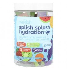 Wellah, Splish Splash Hydration, Variety, 20 Stick Packs, 0.2 oz (4.9 - 5.2 g) Each