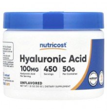 Nutricost, Hyaluronic Acid, Unflavored, 1.8 oz (50 g)