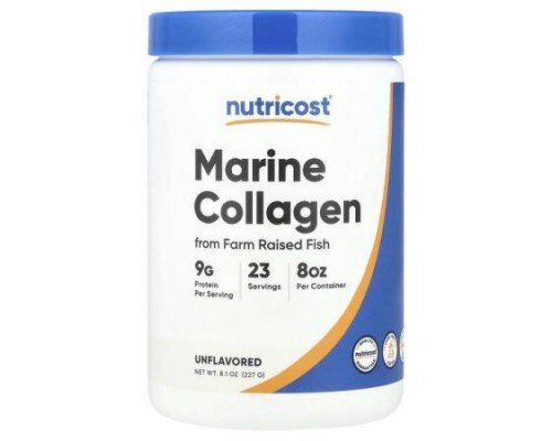 Nutricost, Marine Collagen From Farm Raised Fish, Unflavored, 8.1 oz (227 g)