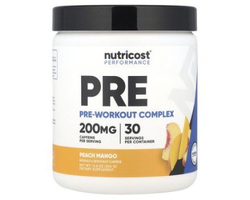 Nutricost, Performance, Pre-Workout Complex, Peach Mango, 12.6 oz (354 g)