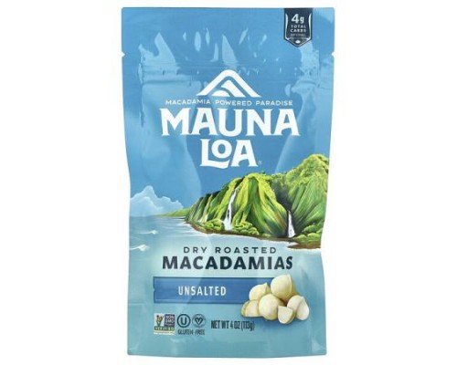 Mauna Loa, Dry Roasted Macadamias, Unsalted, 4 oz (113 g)