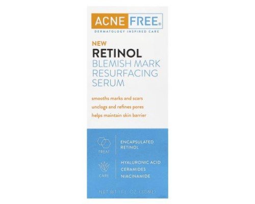 ACNE FREE, Retinol Blemish Mark Resurfacing Serum, 1 fl oz (30 ml)