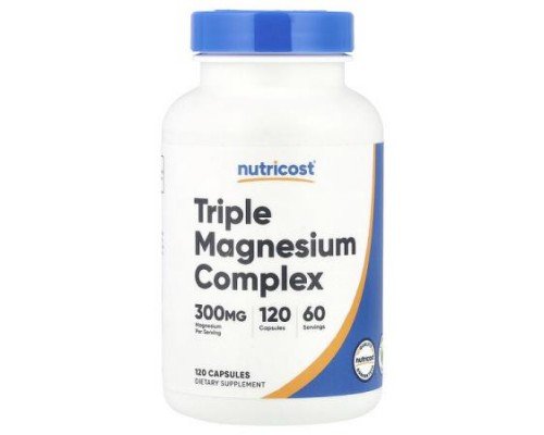 Nutricost, Triple Magnesium Complex, 120 Capsules (150 mg per Capsule)
