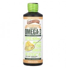 Barlean's, Seriously Delicious®, Plant Based Omega-3 From Algae Oil, Ginger Peach, 630 mg, 16 oz (454 g)
