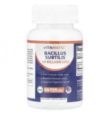 Vitamatic, Bacillus Subtilis, 60 DRcaps® Hypromellose Capsules