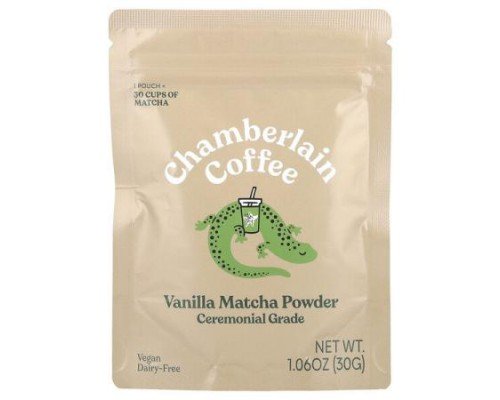 Chamberlain Coffee, Vanilla Matcha Powder, Ceremonial Grade, 1.06 oz (30 g)