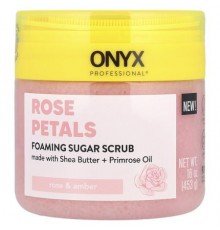 Onyx Professional, Rose Petals, Foaming Sugar Scrub, Rose & Amber, 16 oz (453 g)