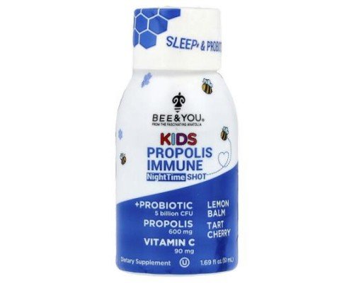 Bee & You, Kids, Propolis Immune NightTime Shot, 1.69 fl oz (50 ml)