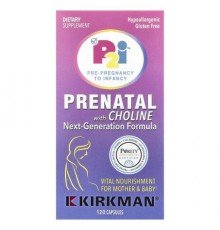 Kirkman Labs, Prenatal with Choline, 120 Capsules