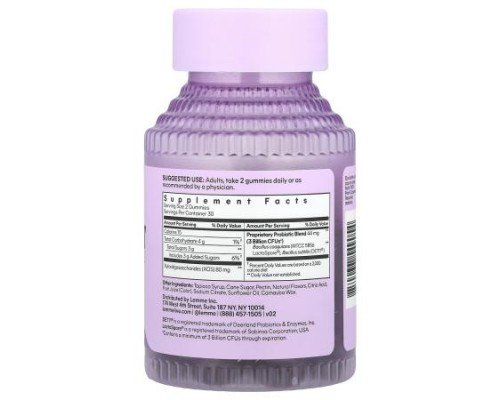 Lemme, Debloat, Daily Digestive Probiotic Gummies, 60 Gummies