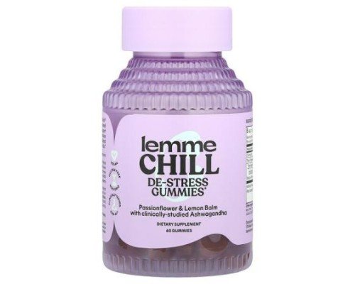 Lemme, Chill, De-Stress Ashwagandha Gummies, 60 Gummies