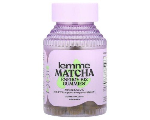 Lemme, Energy B12 & CoQ10 Gummies, Matcha, 60 Gummies