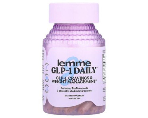Lemme, GLP-1 Daily™, Weight Management, Cravings & Fat Burner, 60 Capsules