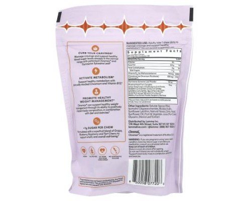 Lemme, Curb, Cravings & Lean Body Mass Support Soft Chews, Mixed Fruit, 30 Individually Wrapped Chews