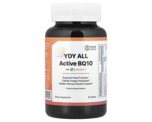 YDY, All Active BQ10 With Quatrefolic®, 60 Tablets