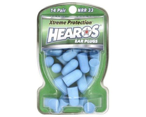 Hearos, Xtreme Protection™ Ear Plugs, Blue, NRR 33, 14 Pairs