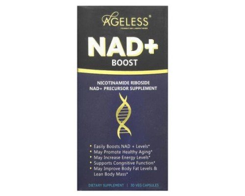 Ageless Foundation Laboratories, NAD+ Boost, 30 Veg Capsules