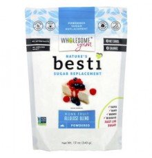 Wholesome Yum, Besti, Powdered Sugar Replacement, Monk Fruit Allulose Blend, 12 oz (340 g)