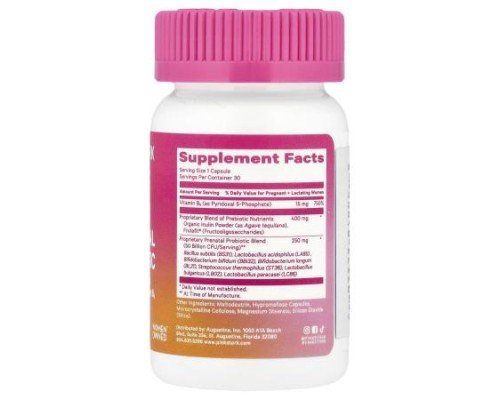 Pink Stork, Prenatal Probiotic + Vitamin B6, 30 Capsules