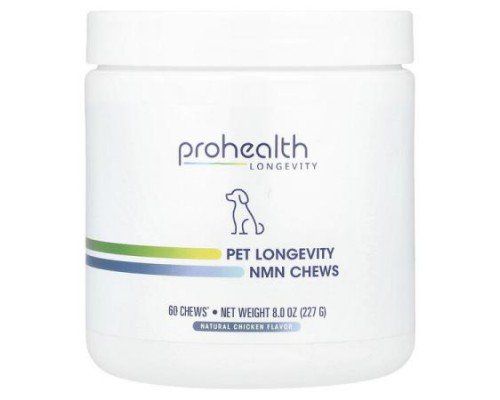 ProHealth Longevity, Pet Longevity NMN Chews, For Dogs, Natural Chicken, 60 Chews, 8 oz (227 g)