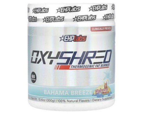 EHPlabs, OxyShred, Thermogenic Fat Burner, Bahama Breeze, 10.6 oz (300 g)