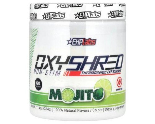 EHPlabs, OxyShred Non-Stim, Thermogenic Fat Burner, Mojito, 11.4 oz (324 g)