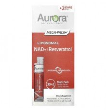 Aurora Nutrascience, Liposomal NAD+/Resveratrol, 32 Packets, 0.68 fl oz (20 ml) Each
