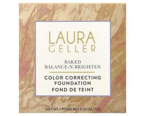 Laura Geller, Baked Balance-N-Brighten, Color Correcting Foundation, Porcelain, 0.32 oz (9 g)