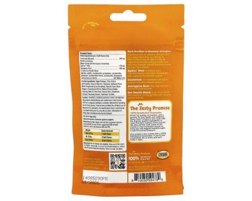 Zesty Paws, Allergy & Immune Bites, For Dogs, All Ages, Peanut Butter, 10 Soft Chews, 1.2 oz (35 g)