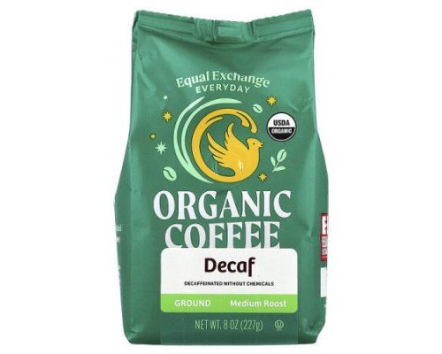 Equal Exchange, Organic Coffee, Ground, Medium Roast, Decaf , 8 oz (227 g)