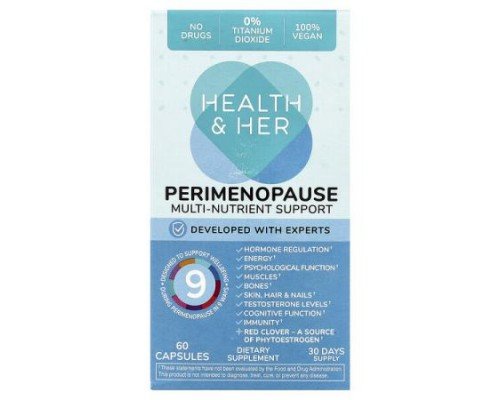Health and Her, Perimenopause, Multi-Nutrient Support, 60 Capsules