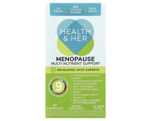 Health and Her, Menopause, Multi-Nutrient Suppport, 60 Capsules
